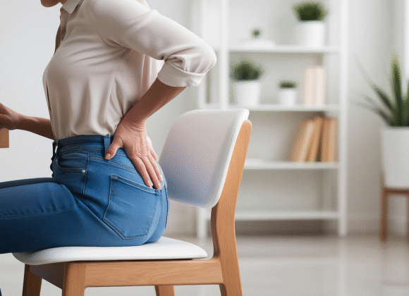 Skuteczne sposoby na złagodzenie bólu pleców: poradnik dla każdego ai generated, woman, back, pain, health, therapy, sad, hurt, seat, sit, back pain